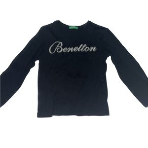 Benetton long sleeve T-shirt girls size 3 (XXS)